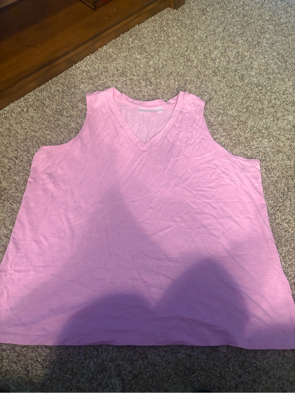 Belle by Kim Gravel Pink Sleeveless V-Neck Tank